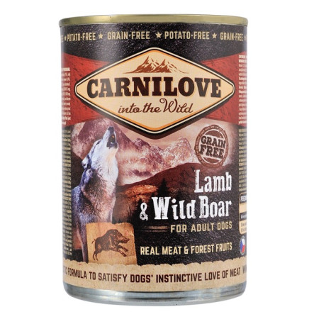 Carnilove Grain Free Dog Adult з ягням і кабаном 400 г